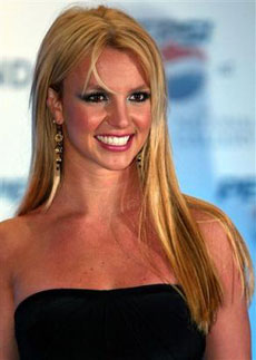 Britney Spears is shown during an appearance in Trafalgar Square in London on Jan. 26, 2004. (AP
