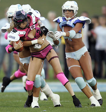 Third annual Lingerie Bowl football game