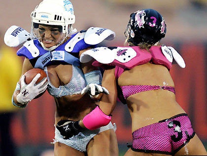 Third annual Lingerie Bowl football game