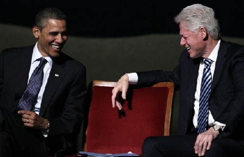 奧巴馬聯(lián)手克林頓紐約籌款 連任努力獲勞爾之女支持