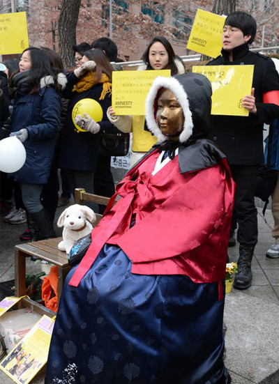 日駐韓大使:使館前建少女像無助于解決慰安婦問題