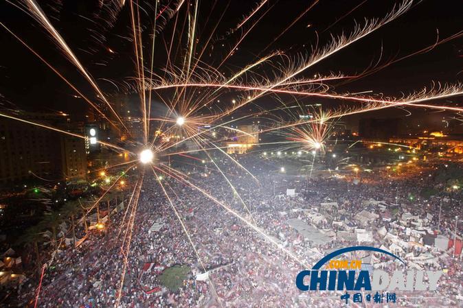 埃及軍方宣布穆爾西下臺 反政府者紛紛慶賀（組圖）