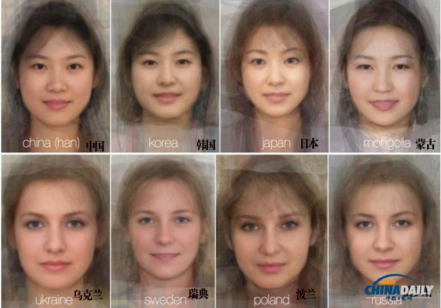各國女性平均長相啥樣？格拉斯哥大學(xué)告訴你答案