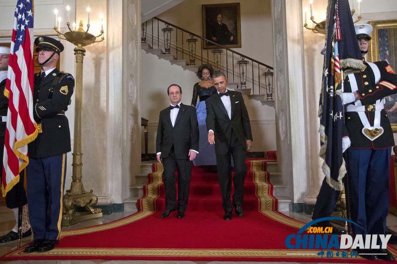 奧巴馬舉辦國宴招待奧朗德 眾多名流齊聚一堂