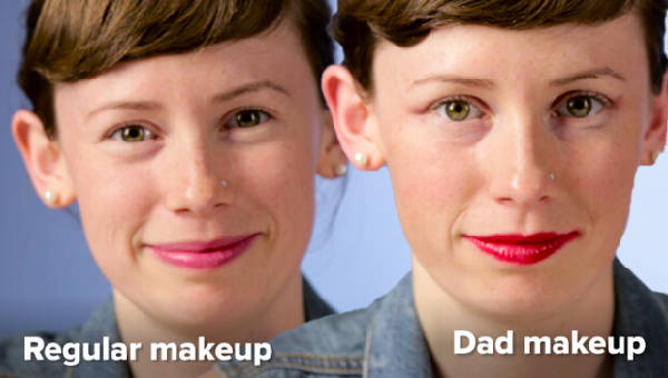 讓老爸給自家女兒化妝會是啥樣?